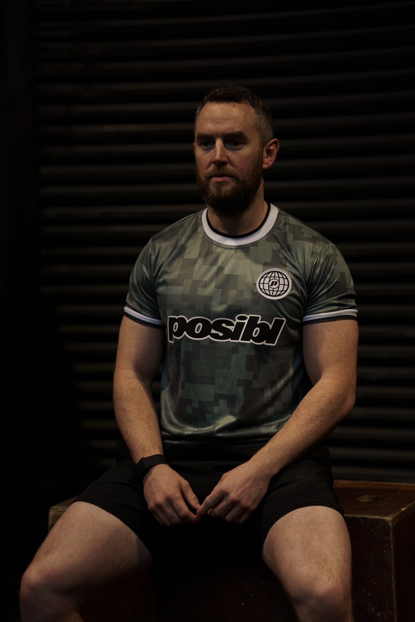 POSIBL FOOTBALL TEE - STRIPED